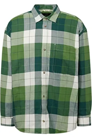Mavi Męska koszula Check Shirt koszulka, zielona, L, , L