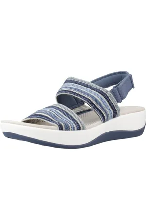 Clarks Damskie sandały Arla Stroll, niebieskie Combi, 8 UK, , 42 EU