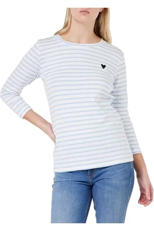 Kaffe Damska koszulka 3/4 rękaw Shaped fit KAliddy w paski koszula 3/4, , M