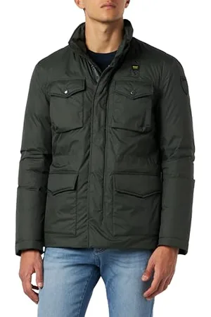 Blauer Blouson Nastrza Kurtka Wyściełana Mężczyźni, , L