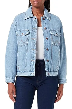 Wrangler Damska kurtka z podszewką Trucker Denim, , XXL