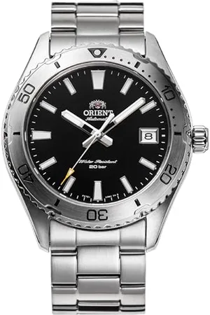 Orient Sports Diver Mako 40 mm automatyczny ręczny zegarek na rękę ze stali lub skóry sportowej do nurkowania na co dzień RA-AC0Q, , minimalistyczny