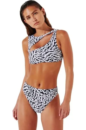 Karl Lagerfeld Animal Print Asymetryczny top, , S, , S