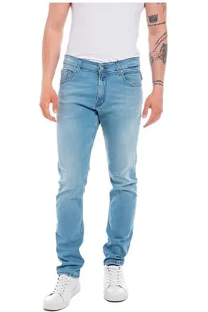 Replay Męskie dżinsy Mickym Slim Fit z Power Stretch, , 29W / 30L