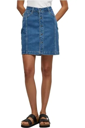 Urban classics Damska spódnica damska Organic Stretch Button Denim Skirt 32, , 32