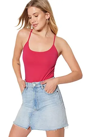 Trendyol Damskie jednokolorowe body z dzianiny, , S, , S