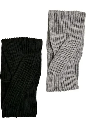 Urban classics Opaska na głowę, unisex, 2 sztuki, czarna, szara, jeden rozmiar, , jeden rozmiar