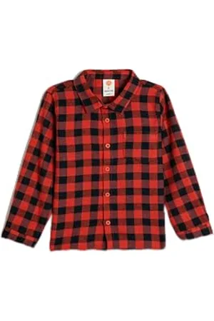 Koton Babyboy Plaid Shirt Long Sleeve Pocket Detail, , 6-9 Miesi?ce