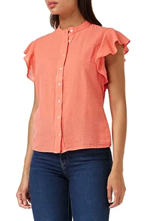 Mustang Damski styl ELSA Linen Blouse bluzka, , 36, , 36