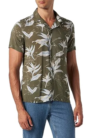 Schott NYC SHRIVERA Koszula, Khaki Leaves, XXL Mężczyźni, , XXL