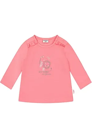 Salt & Pepper Dziewczęca koszulka z nadrukiem L/S LionZebra z nadrukiem, flamingi, różowa, normalna, , 62 cm