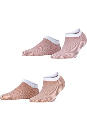 ESPRIT Damskie skarpety do sneakersów, 2 sztuki, oddychające, ekologiczna bawełna, wzmocnione damskie skarpety do sneakersów, trwałe, wytrzymałe, przyjazne dla skóry, w paski, opakowanie 2 pary