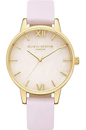 Olivia Burton Analogowy zegarek kwarcowy dla kobiet z różowym skórzanym paskiem - OB16SP20, , pasek