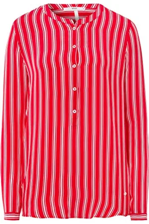 Brax Damska bluzka Vanda Cupro Stripes paski bluzka damska ze stójką, , 44 PL