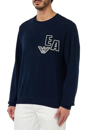Emporio Armani Męska bluza z kapturem Corduroy Fleece Crew Neck, , S
