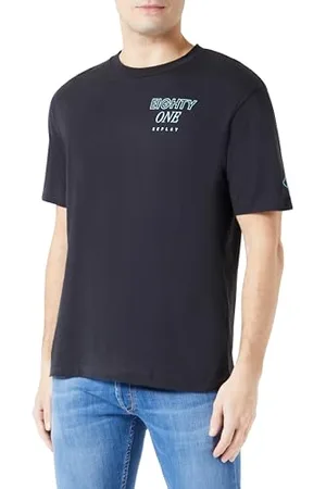 Replay Męski T-shirt z krótkim rękawem bawełna, , XS
