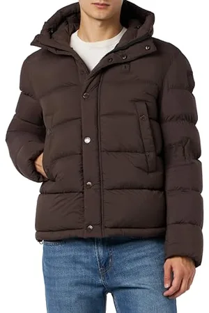 Blauer Kurtki Krótkie Wyściełane Pióro Kurtka Mężczyźni, , 3XL