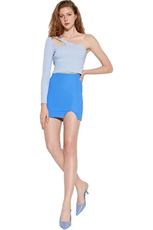 Trendyol Damska spódnica mini Bodycon Bodycon z tkaniny, , XS