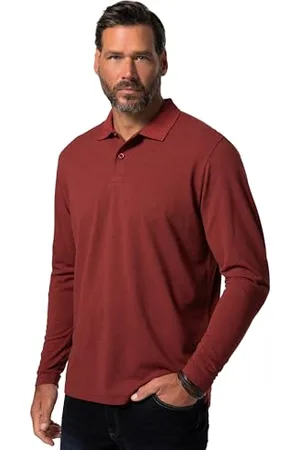 JP 1880 Męskie, duże rozmiary, koszulka polo, podstawowa, długi rękaw, piqué, do 8 XL, , 8XL