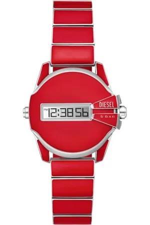 Diesel Baby Chief Mechanizm Cyfrowy, Lcd Koperta 32 mm z Bransoletą ze Stali Szlachetnej Dz2192