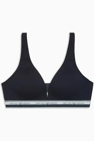 Emporio Armani Biustonosz trójkątny ze stretchu i bawełny z logo, , L
