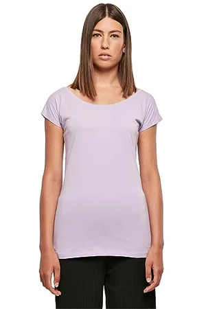Build Your Brand Damska koszulka damska z szerokim dekoltem w kolorze fioletowym, 5XL, , 5XL