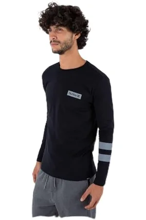Hurley Męski t-shirt M Oceancare Block Party Ls Tee, , S, , S