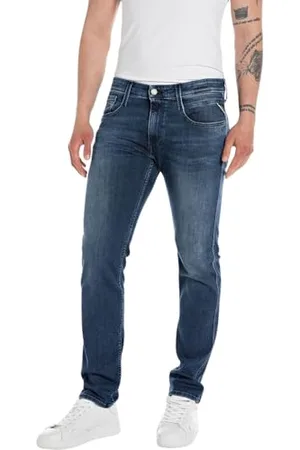 Replay Męskie dżinsy Slim Fit Anbass, , 33W / 32L