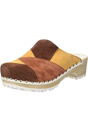 Berkemann Damskie buty drewniane, brązowe/żółte wielokolorowe, 40 EU, , 40 EU