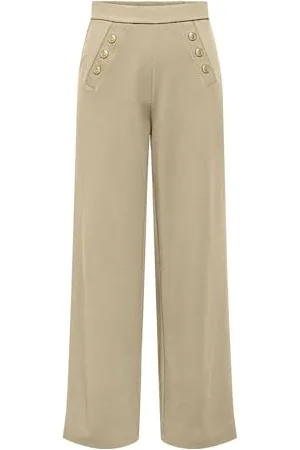 ONLY Onlsania High Waist Button Pant JRS spodnie materiałowe, , M
