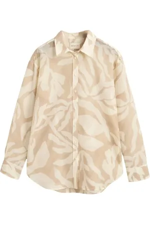 GANT REL Palm Print COT Silk Shirt, , 40