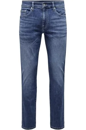 Only & Sons Męskie dżinsy ONSLOOM Slim 6756 - Slim Fit - niebieskie - Medium Blue Denim, , 32W / 30L
