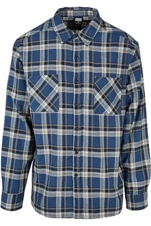 Urban classics Lake Check Koszula męska, Wielobarwny (Darkblue, Whitesand), L