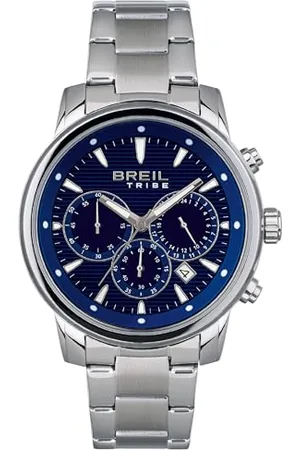 Breil Męski zegarek na rękę Caliber w kolorze srebrnym z bransoletką ze stali nierdzewnej, średnica koperty: 43 mm, EW0511, , Eine Größe, bransoletka