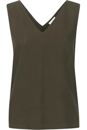 Kaffe Damski tank top z dekoltem w serek Regularny krój z szerokimi ramionami dla kobiet, , 42