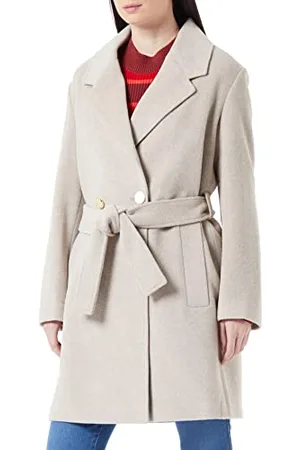 Armani Exchange Damska pojedyncza przypinka maxi z paskiem wełniany Coat, , rozmiar M