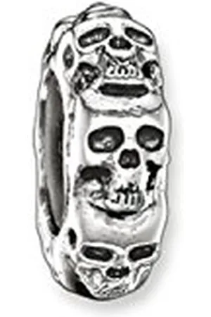Thomas Sabo KS0008-648-12 damski stoper do łańcuszka, bransoletki Karma Beads srebro wysokiej próby 925, poczerniane, silikon KS0008-648-12
