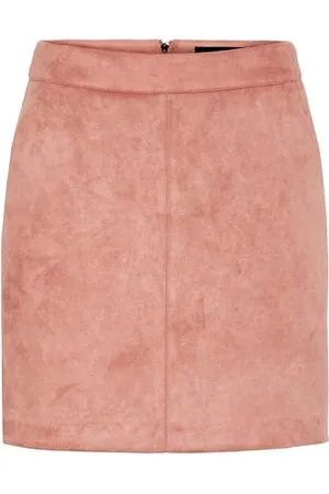 VERO MODA VMDONNADINA damska welurowa spódnica mini krótka rozciągliwa spódnica ołówkowa aksamitna tkanina Nicki, różowy (Old Rose Old Rose), S