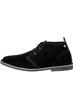 JACK & JONES JACK&JONES męskie buty JFWBRAVO Suede Desert Boot, czarne/szczegóły: Mono, 41 EU