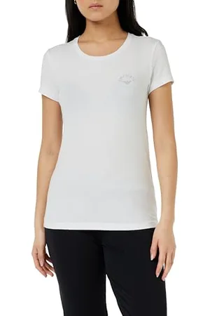 Emporio Armani Damska koszulka ze stretchem, bawełniana odzież domowa, , L