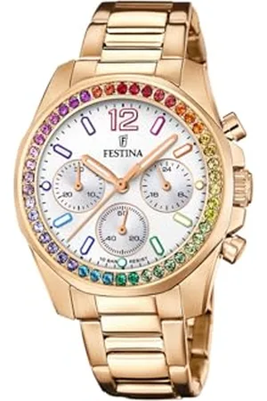 Festina Damski analogowy zegarek kwarcowy z paskiem ze stali nierdzewnej F20639/2, , Bransoletka