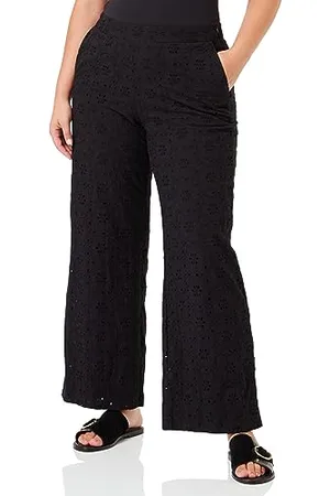 Taifun Damskie spodnie Palazzo, czarne, 36, , 36