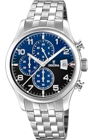 Festina Męski analogowy zegarek kwarcowy z bransoletką ze stali szlachetnej F20374/8