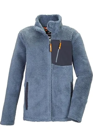 Killtec Chłopcy Kurtka polarowa Sherpa KOW 363 BYS FLC JCKT, blaugrau, 128, 42156-000