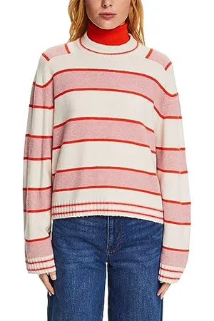 ESPRIT Sweter w paski z mieszanki wełny, , M