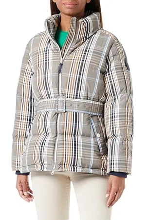 GANT Damska kurtka D2. CHECKED BELTED DOWN, , XS