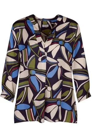 Seidensticker Damska tunika - modna bluzka - Regular Fit - stójka - rękaw 3/4-100% wiskoza, , 36