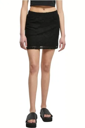 Urban classics Damska spódnica Crochet Lace Mini Skirt, , 4XL