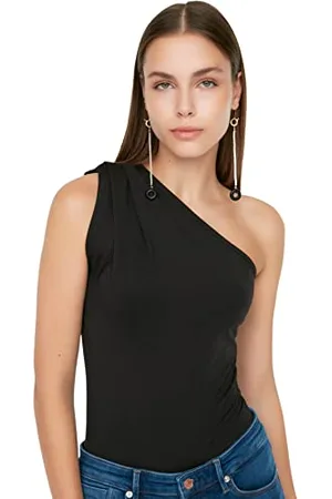 Trendyol Damskie gładkie cienkie body z dzianiny, , S