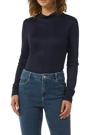 Comma, T-shirt z długim rękawem, krój slim fit, , 42